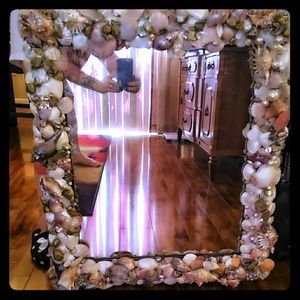Custom made seashell mirror